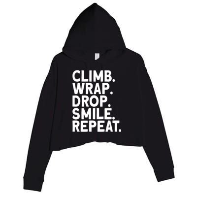 Aerialist Climb Warp Drop Smile Repeat Aerial Silks Cool Gift Crop Fleece Hoodie