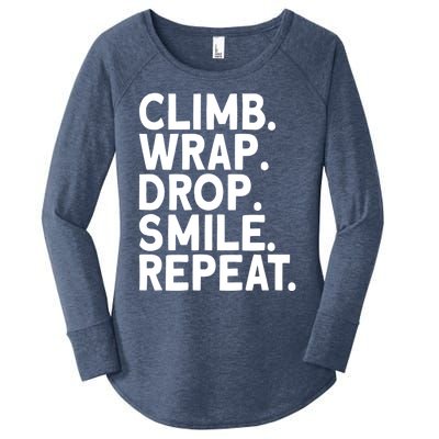 Aerialist Climb Warp Drop Smile Repeat Aerial Silks Cool Gift Women's Perfect Tri Tunic Long Sleeve Shirt