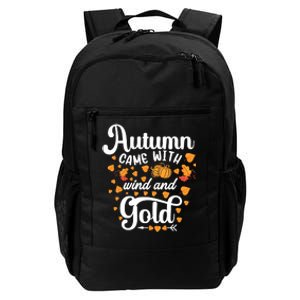 Autumn Came With Wind And Gold Graphic Daily Commute Backpack