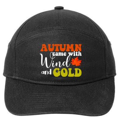 Autumn Came With Wind And Gold 7-Panel Snapback Hat