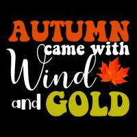 Autumn Came With Wind And Gold Drawstring Bag