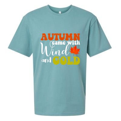 Autumn Came With Wind And Gold Sueded Cloud Jersey T-Shirt