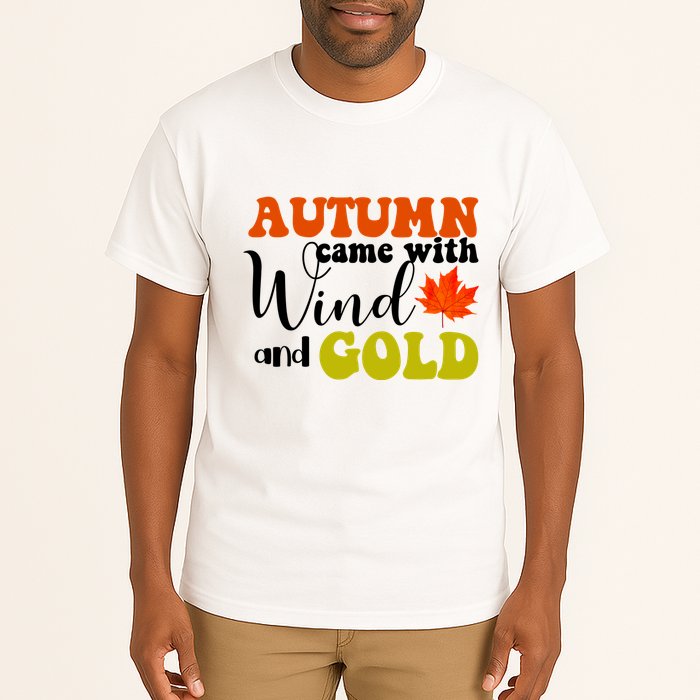 Autumn Came With Wind And Gold Tall T-Shirt