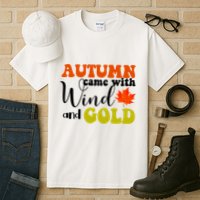 Autumn Came With Wind And Gold Tall T-Shirt