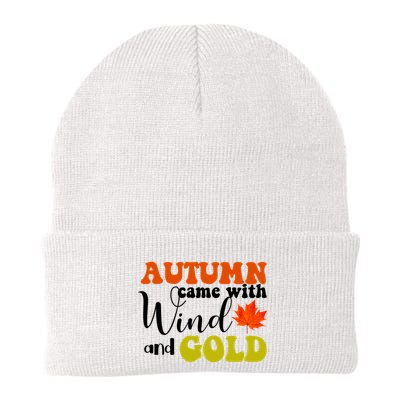 Autumn Came With Wind And Gold Beanie