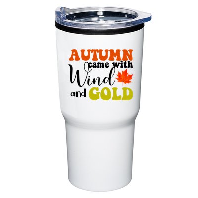 Autumn Came With Wind And Gold Tumbler