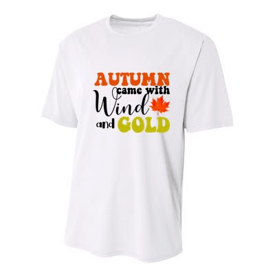 Autumn Came With Wind And Gold Youth Performance Sprint T-Shirt