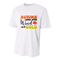 Autumn Came With Wind And Gold Youth Performance Sprint T-Shirt