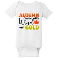 Autumn Came With Wind And Gold Baby Bodysuit