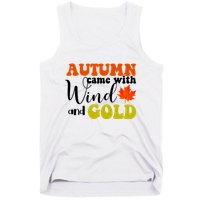 Autumn Came With Wind And Gold Tank Top