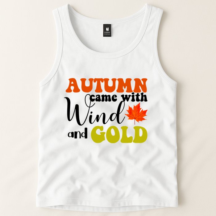 Autumn Came With Wind And Gold Tank Top