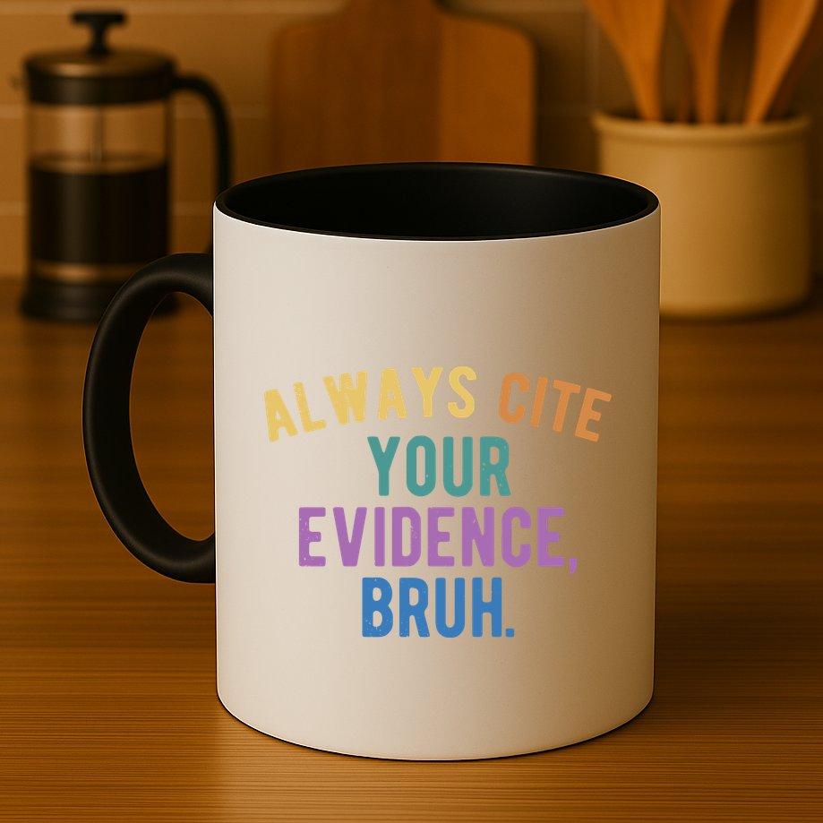 Always Cite Your Evidence Bruh Funny English Teacher Mug