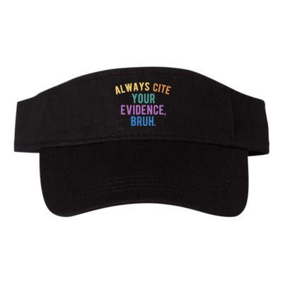 Always Cite Your Evidence Bruh Funny English Teacher Visor