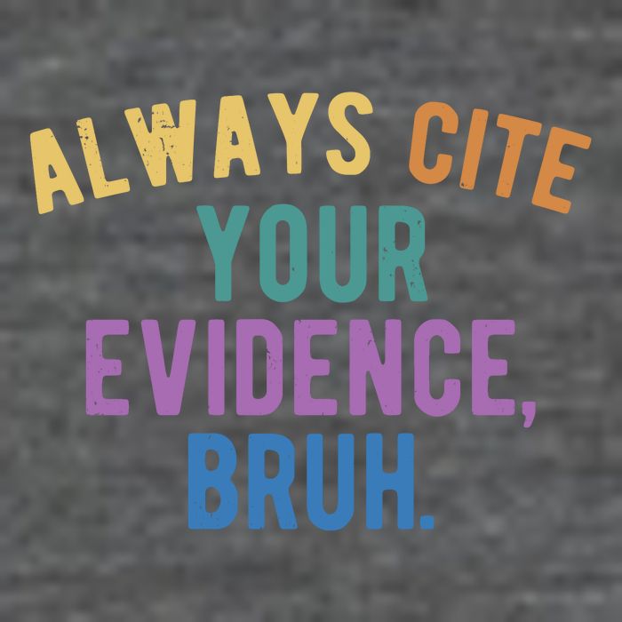 Always Cite Your Evidence Bruh Funny English Teacher Wool Snapback Cap