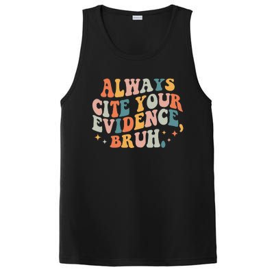 Always Cite Your Evidence Bruh Funny Retro English Teacher PosiCharge Competitor Tank