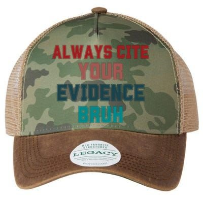 Always Cite Your Evidence Bruh Legacy Tie Dye Trucker Hat