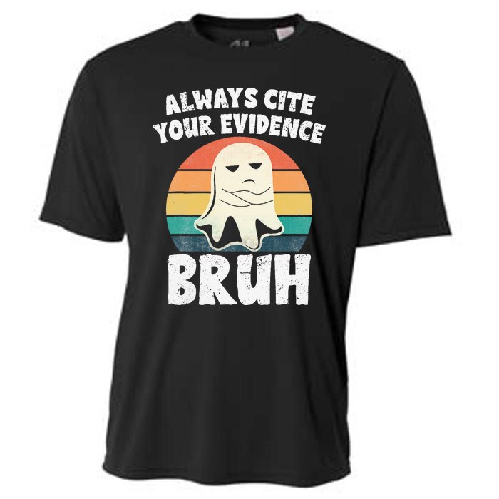 Always Cite Your Evidence Bruh Halloween English Teacher Cooling Performance Crew T-Shirt