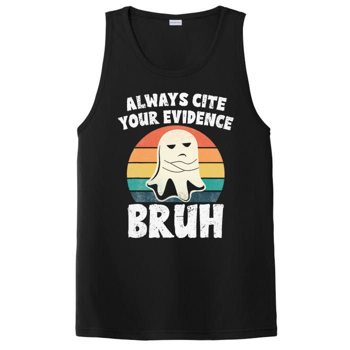 Always Cite Your Evidence Bruh Halloween English Teacher PosiCharge Competitor Tank