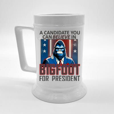 A Candidate You Can Believe In. Bigfoot For President Beer Stein