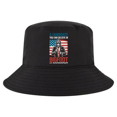 A Candidate You Can Believe In Bigfoot For President 2024 Cool Comfort Performance Bucket Hat