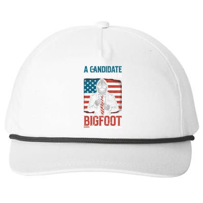 A Candidate You Can Believe In Bigfoot For President 2024 Snapback Five-Panel Rope Hat