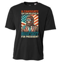 A Candidate You Can Believe In Bigfoot For President 2024 Cooling Performance Crew T-Shirt