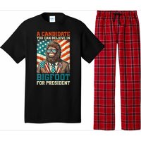 A Candidate You Can Believe In Bigfoot For President 2024 Pajama Set