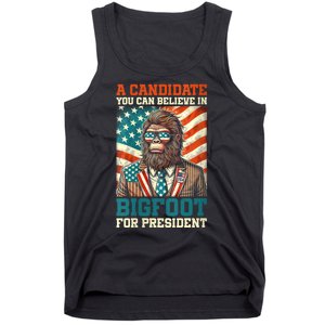 A Candidate You Can Believe In Bigfoot For President 2024 Tank Top