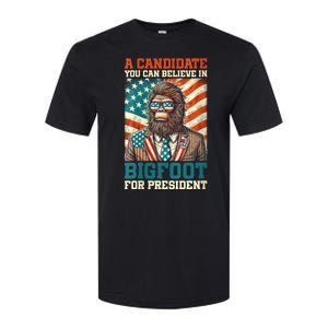 A Candidate You Can Believe In Bigfoot For President 2024 Softstyle CVC T-Shirt