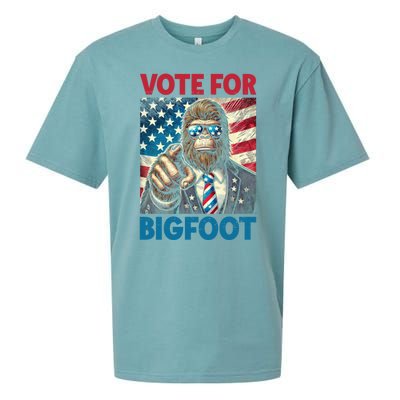 A Candidate You Can Believe In Bigfoot For President 2024 Sueded Cloud Jersey T-Shirt