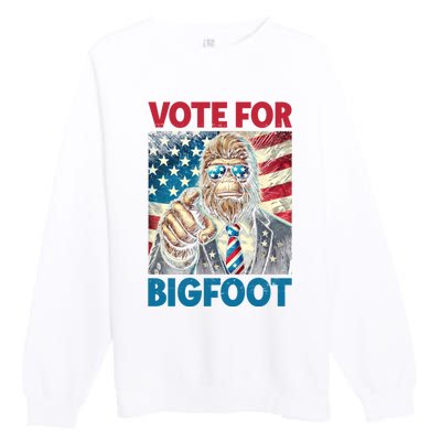 A Candidate You Can Believe In Bigfoot For President 2024 Premium Crewneck Sweatshirt