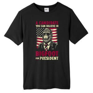 A Candidate You Can Believe In Bigfoot For President 2024 Tall Fusion ChromaSoft Performance T-Shirt