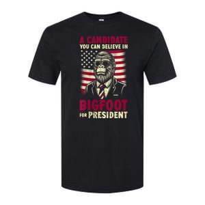 A Candidate You Can Believe In Bigfoot For President 2024 Softstyle CVC T-Shirt