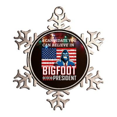 A Candidate You Can Believe In. Bigfoot For President Metallic Star Ornament