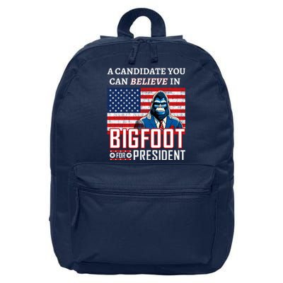 A Candidate You Can Believe In. Bigfoot For President 16 in Basic Backpack