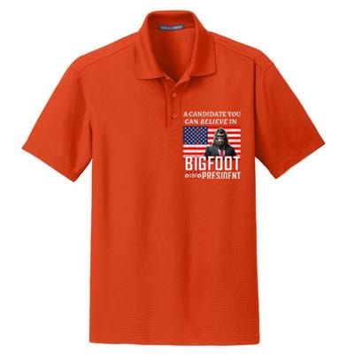 A Candidate You Can Believe In. Bigfoot For President Dry Zone Grid Polo