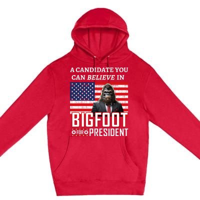 A Candidate You Can Believe In. Bigfoot For President Premium Pullover Hoodie