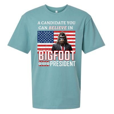 A Candidate You Can Believe In. Bigfoot For President Sueded Cloud Jersey T-Shirt