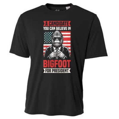 A Candidate You Can Believe In Bigfoot For President 2024 Cooling Performance Crew T-Shirt