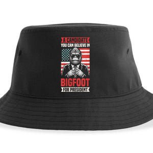 A Candidate You Can Believe In Bigfoot For President 2024 Sustainable Bucket Hat