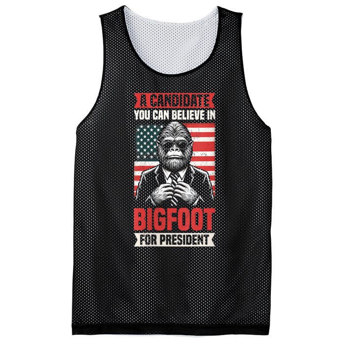 A Candidate You Can Believe In Bigfoot For President 2024 Mesh Reversible Basketball Jersey Tank