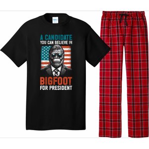 A Candidate You Can Believe In Bigfoot For President 2024 Pajama Set