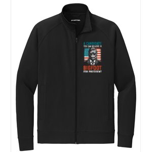 A Candidate You Can Believe In Bigfoot For President 2024 Stretch Full-Zip Cadet Jacket