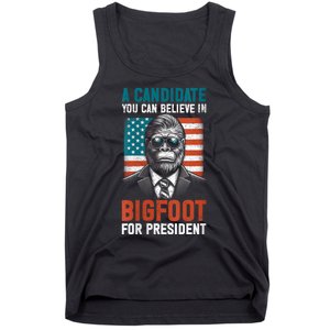 A Candidate You Can Believe In Bigfoot For President 2024 Tank Top