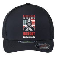 A Candidate You Can Believe In Bigfoot For President 2024 Flexfit Unipanel Trucker Cap