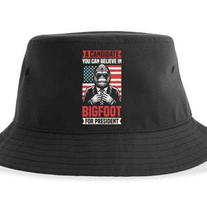 A Candidate You Can Believe In Bigfoot For President 2024 Sustainable Bucket Hat