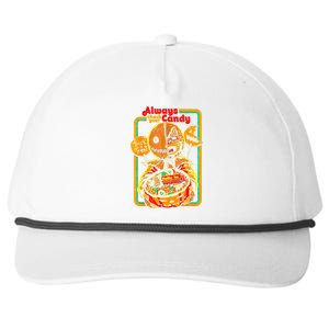 Always Check Your Candy Trick Or Treat Funny Halloween Snapback Five-Panel Rope Hat