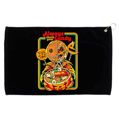 Always Check Your Candy Trick Or Treat Funny Halloween Grommeted Golf Towel