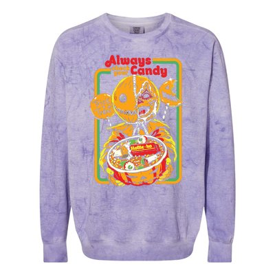 Always Check Your Candy Trick Or Treat, Funny Halloween Colorblast Crewneck Sweatshirt