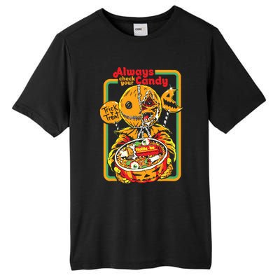 Always Check Your Candy Trick Or Treat, Funny Halloween Tall Fusion ChromaSoft Performance T-Shirt